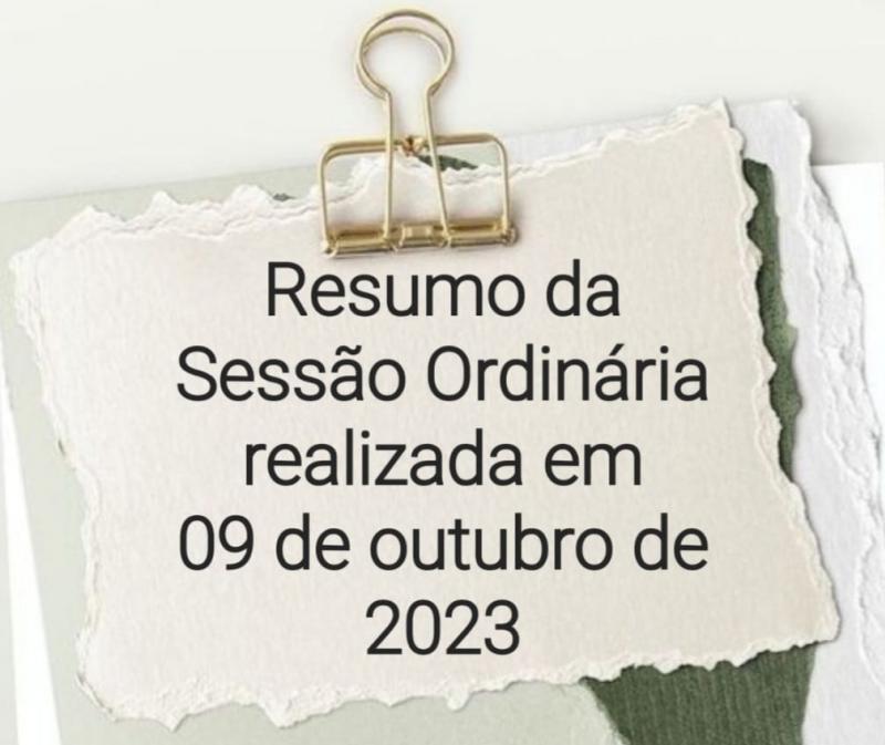 SESSÃO ORDINÁRIA